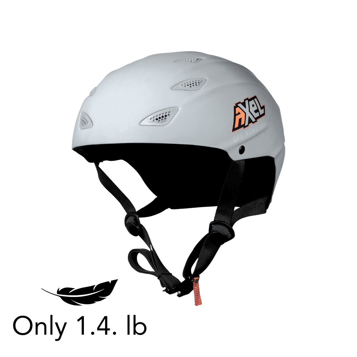 Light weight GRIT DOT in gray. Half shell with air slots. Lightest DOT at 1.4 pounds