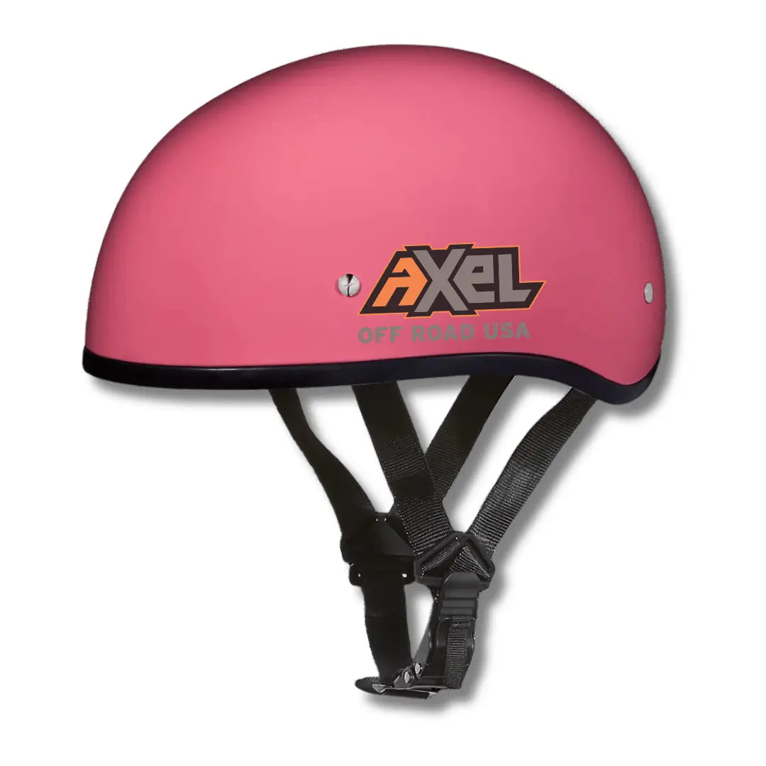 half shell AXEL Off Road DOT Certified helmet in Pink for UTV, ATV, Jeep, SxS, Side by side, dune buggy, offroad vehicles