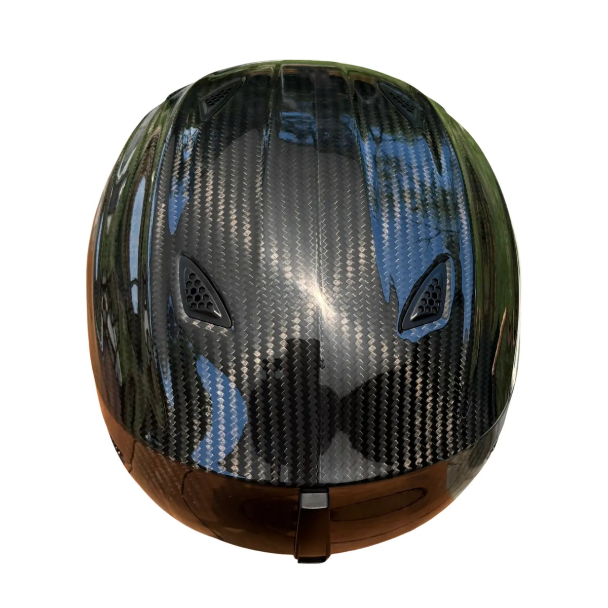 top view of axel off road grit carbon fiber helmet