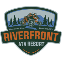 logo for riverfront ATV resort